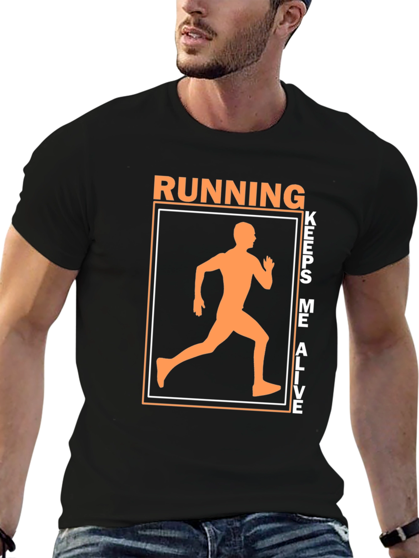 Running Keeps Me Alive Graphic T-Shirt