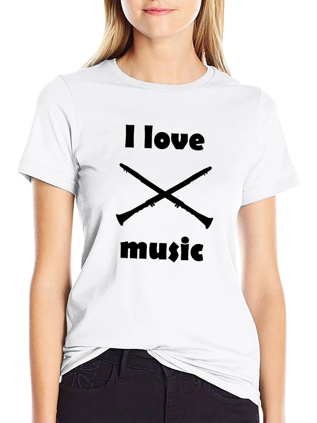 I Love Music Clarinet T-Shirt