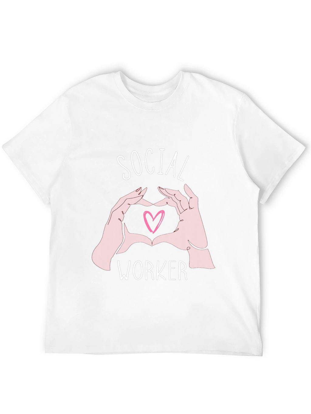 Social Worker Heart Hands Graphic Tee