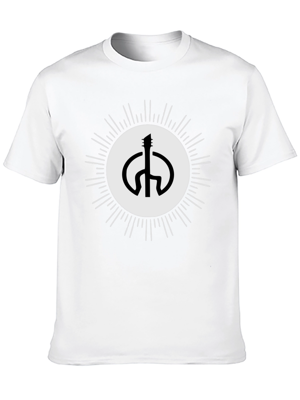Guitar Peace Sign Black T-Shirt