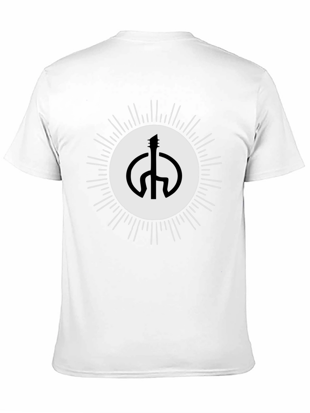 Guitar Peace Sign Black T-Shirt