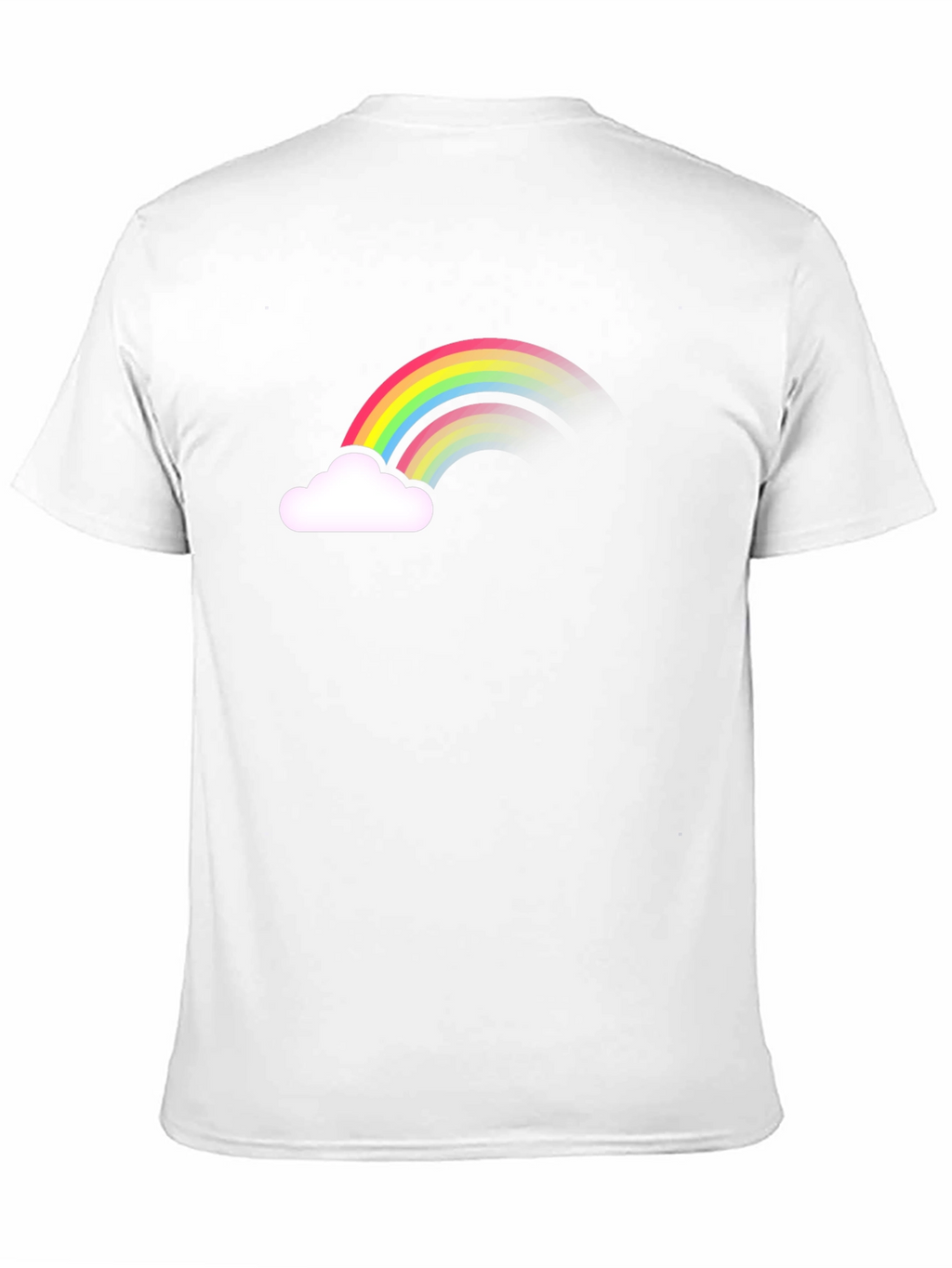 Rainbow Cloud Graphic Tee - Black Cotton Comfort