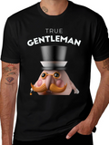 True Gentleman Graphic T-Shirt - Funny Character Tee