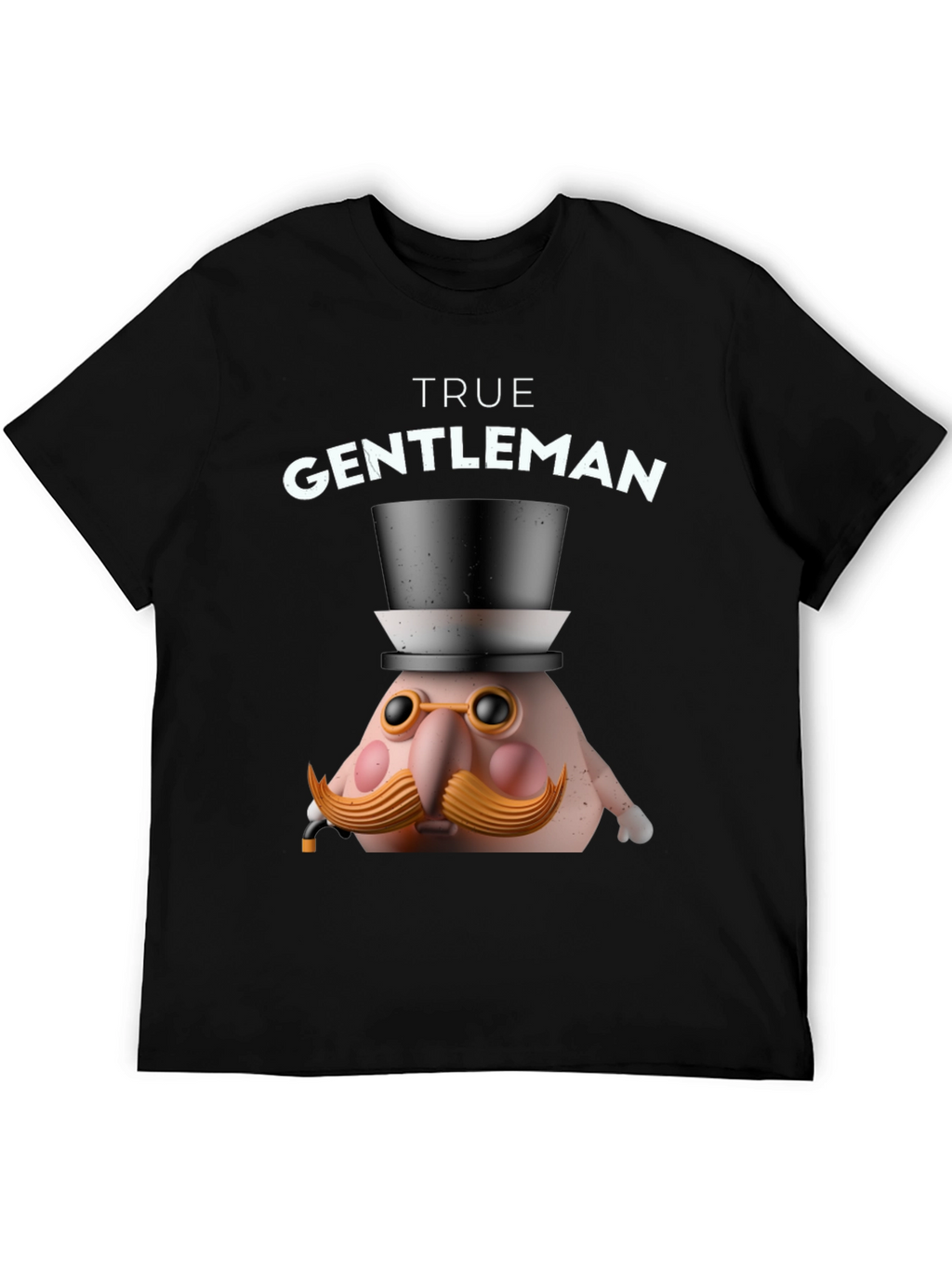 True Gentleman Graphic T-Shirt - Funny Character Tee
