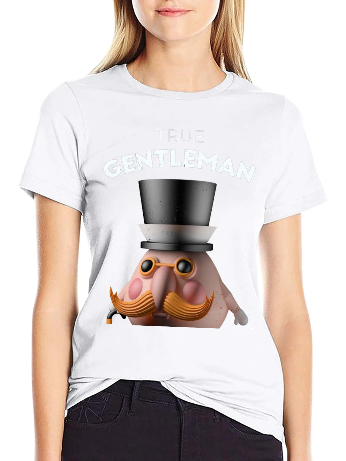 True Gentleman Graphic T-Shirt - Funny Character Tee