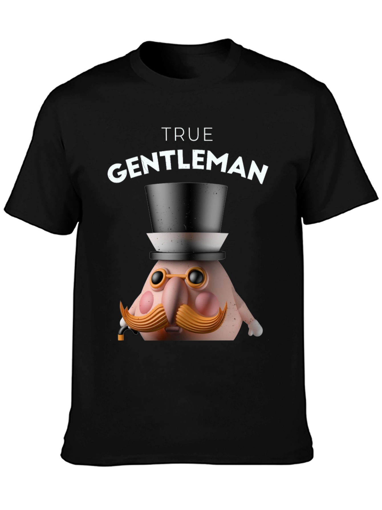 True Gentleman Graphic T-Shirt - Funny Character Tee