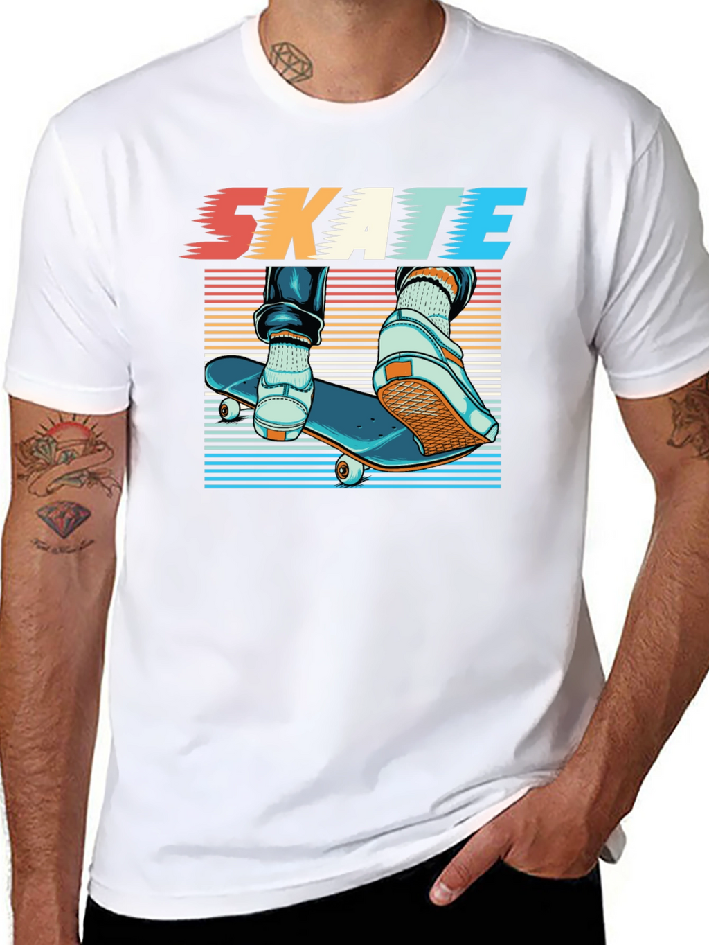 Skateboarding Graphic Tee - Cool Skater Style