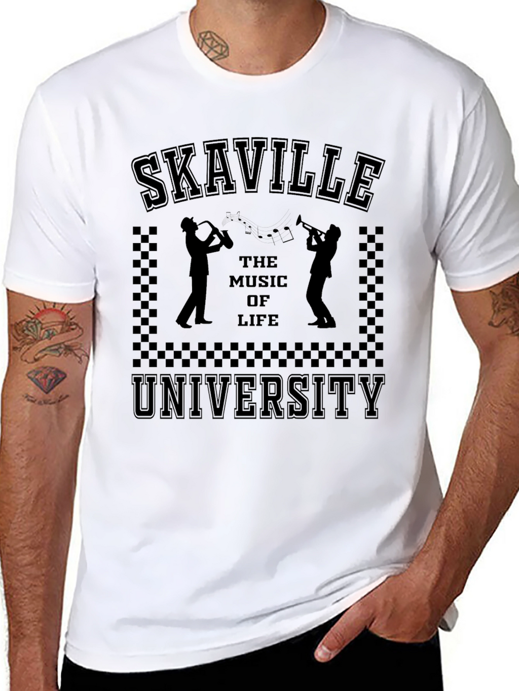 Skaville University Black Graphic Tee
