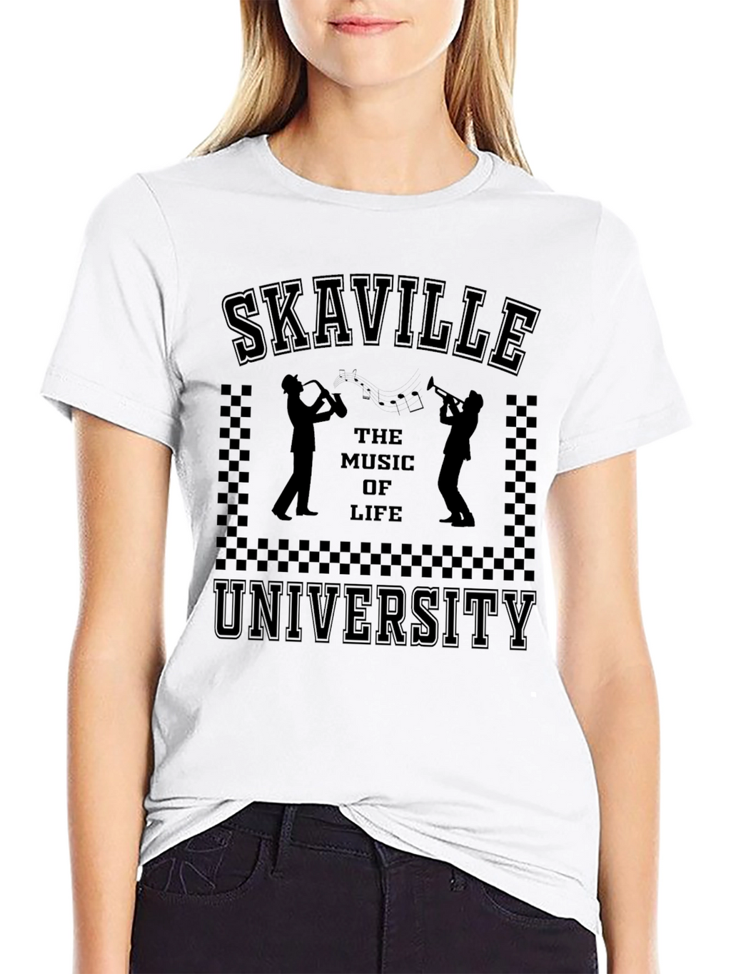 Skaville University Black Graphic Tee