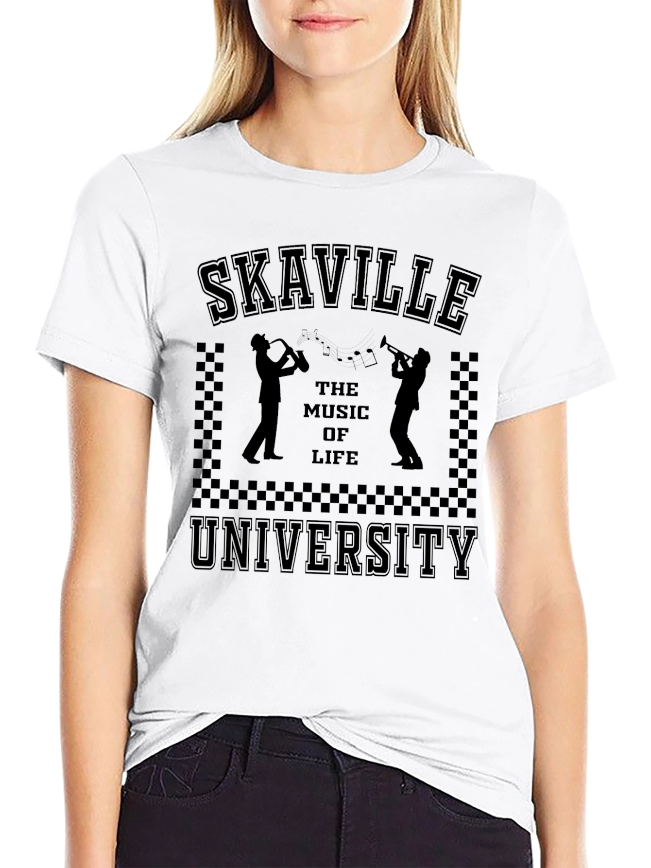 Skaville University Black Graphic Tee