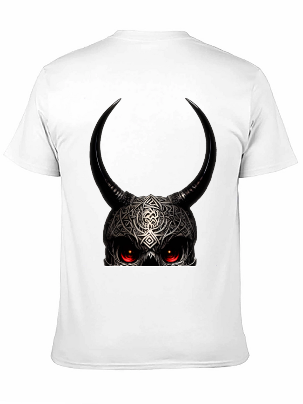 Horned Skull Graphic Black T-Shirt