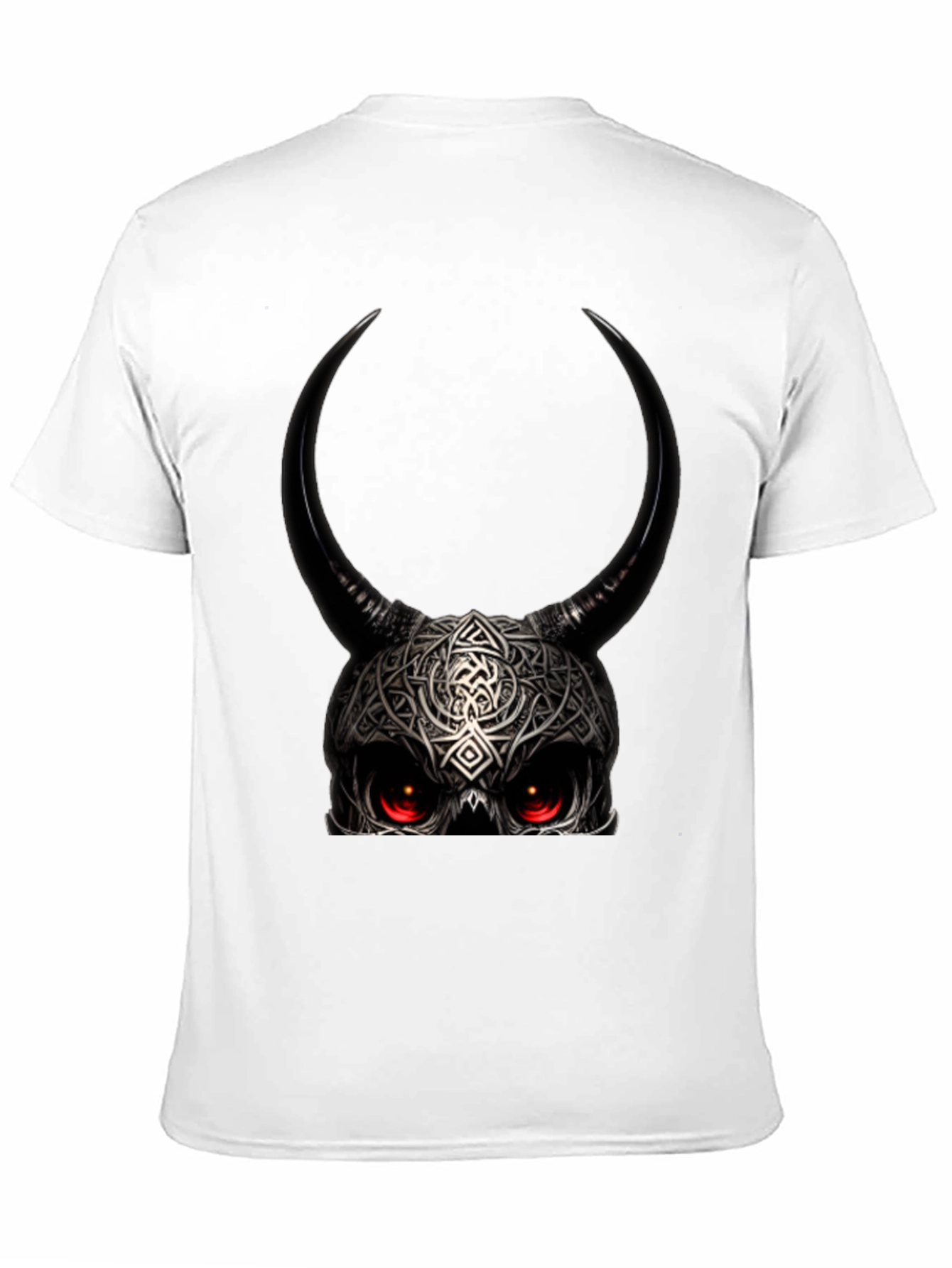Horned Skull Graphic Black T-Shirt