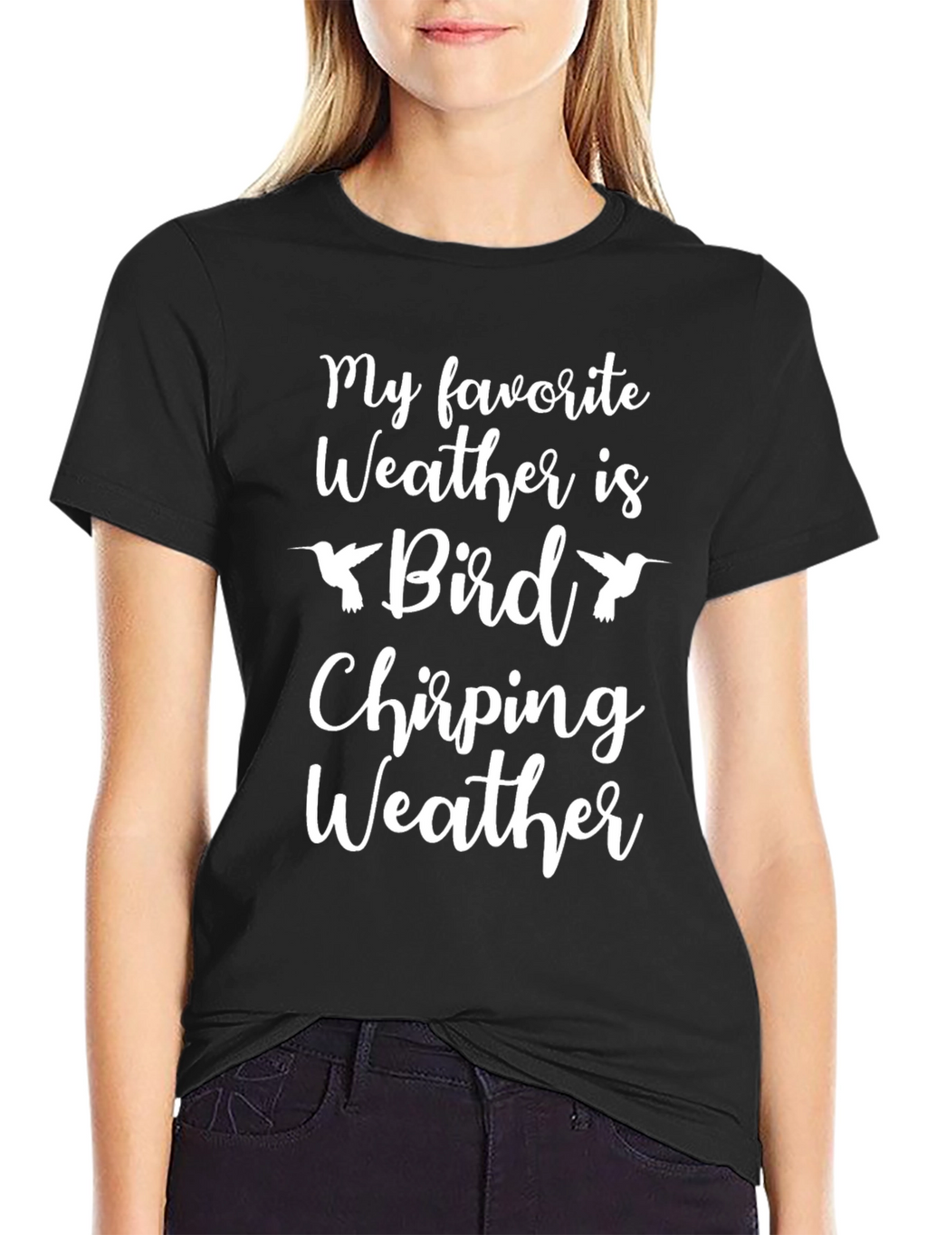 Bird Chirping Weather Graphic T-Shirt
