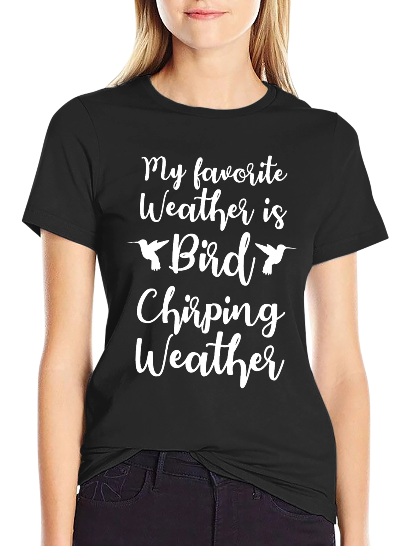Bird Chirping Weather Graphic T-Shirt