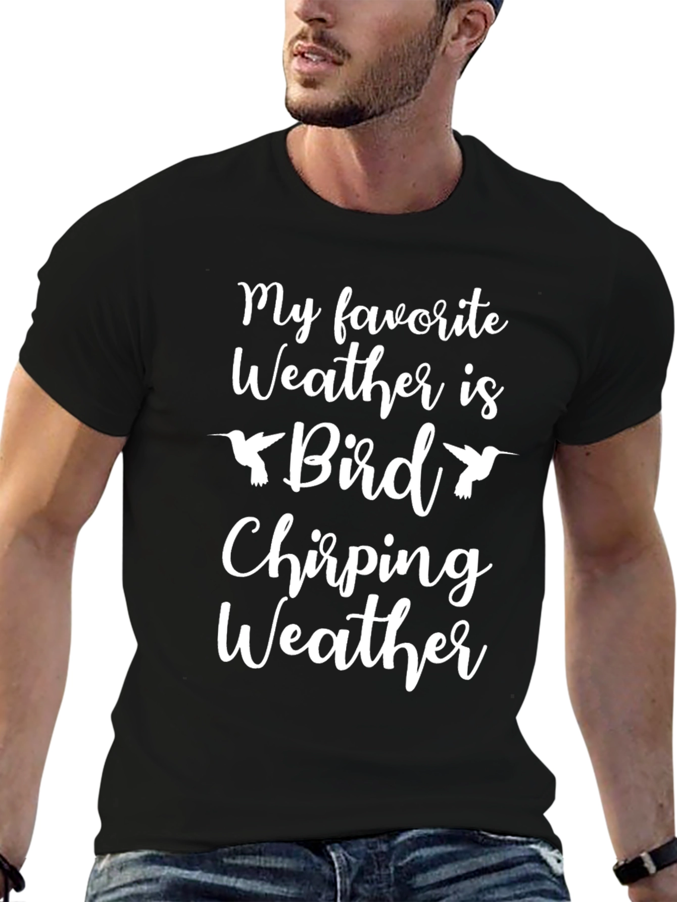Bird Chirping Weather Graphic T-Shirt