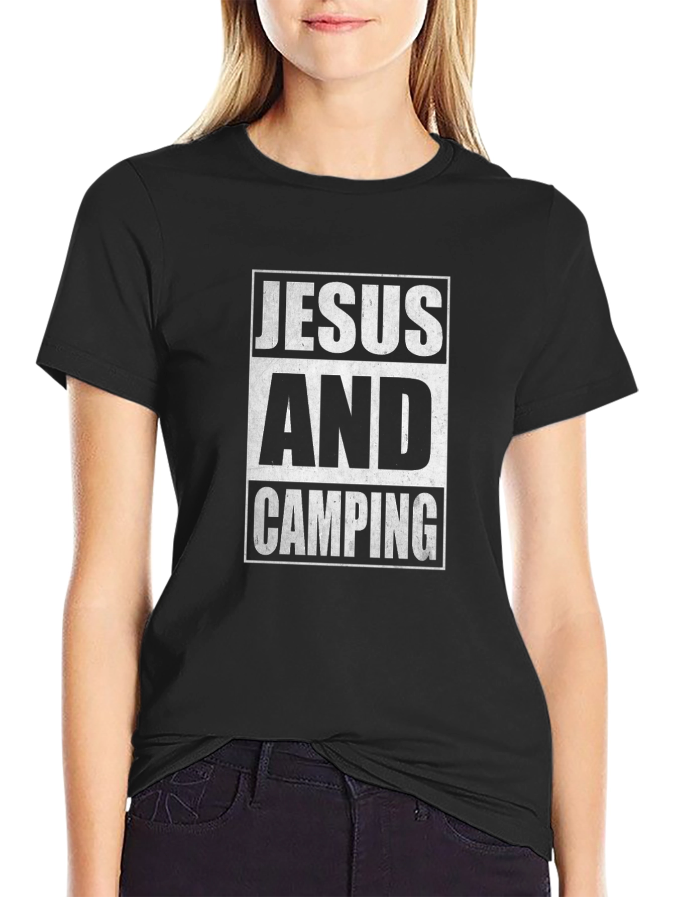 Jesus And Camping Graphic Tee | Christian Outdoor T-Shirt