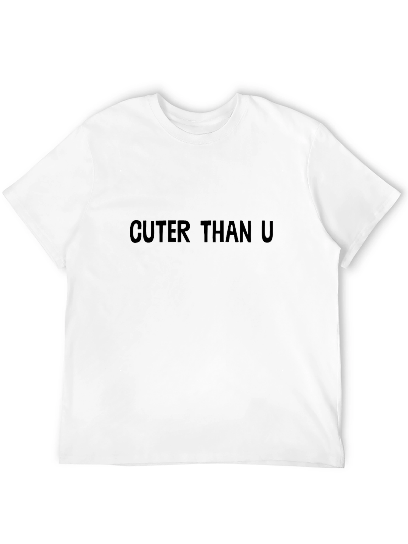 Cuter Than U - Mens Black Graphic Tee