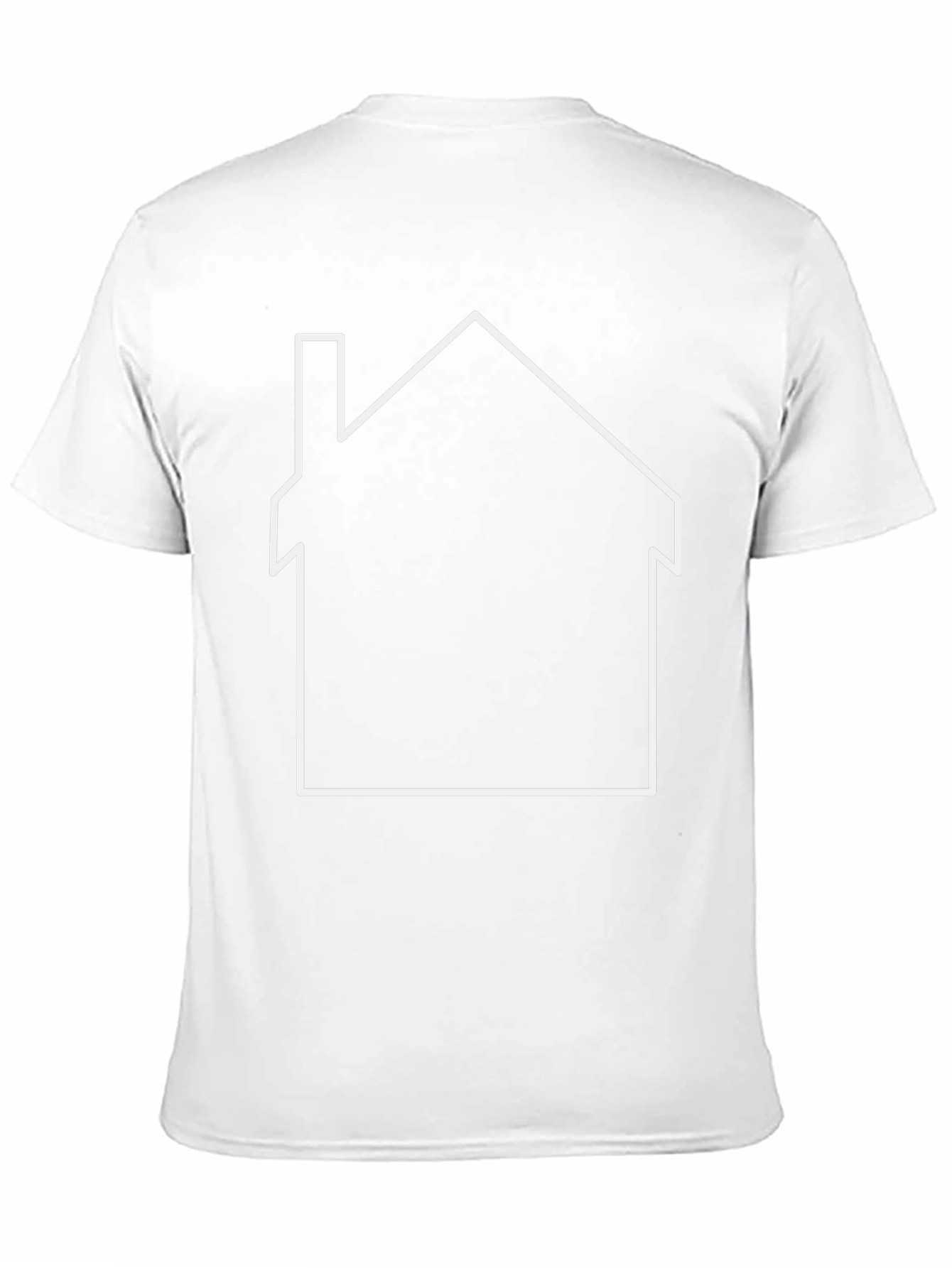 Minimalist House Outline Graphic Tee - Black