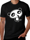 Cartoon Panda Graphic T-Shirt
