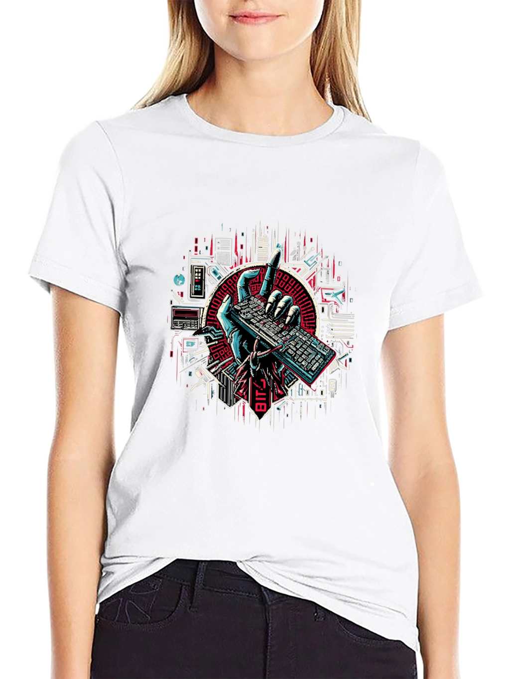 Tech Hand Keyboard Graphic Tee