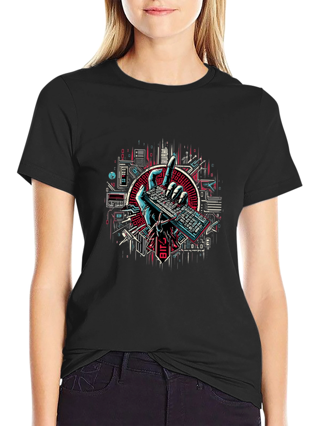 Tech Hand Keyboard Graphic Tee