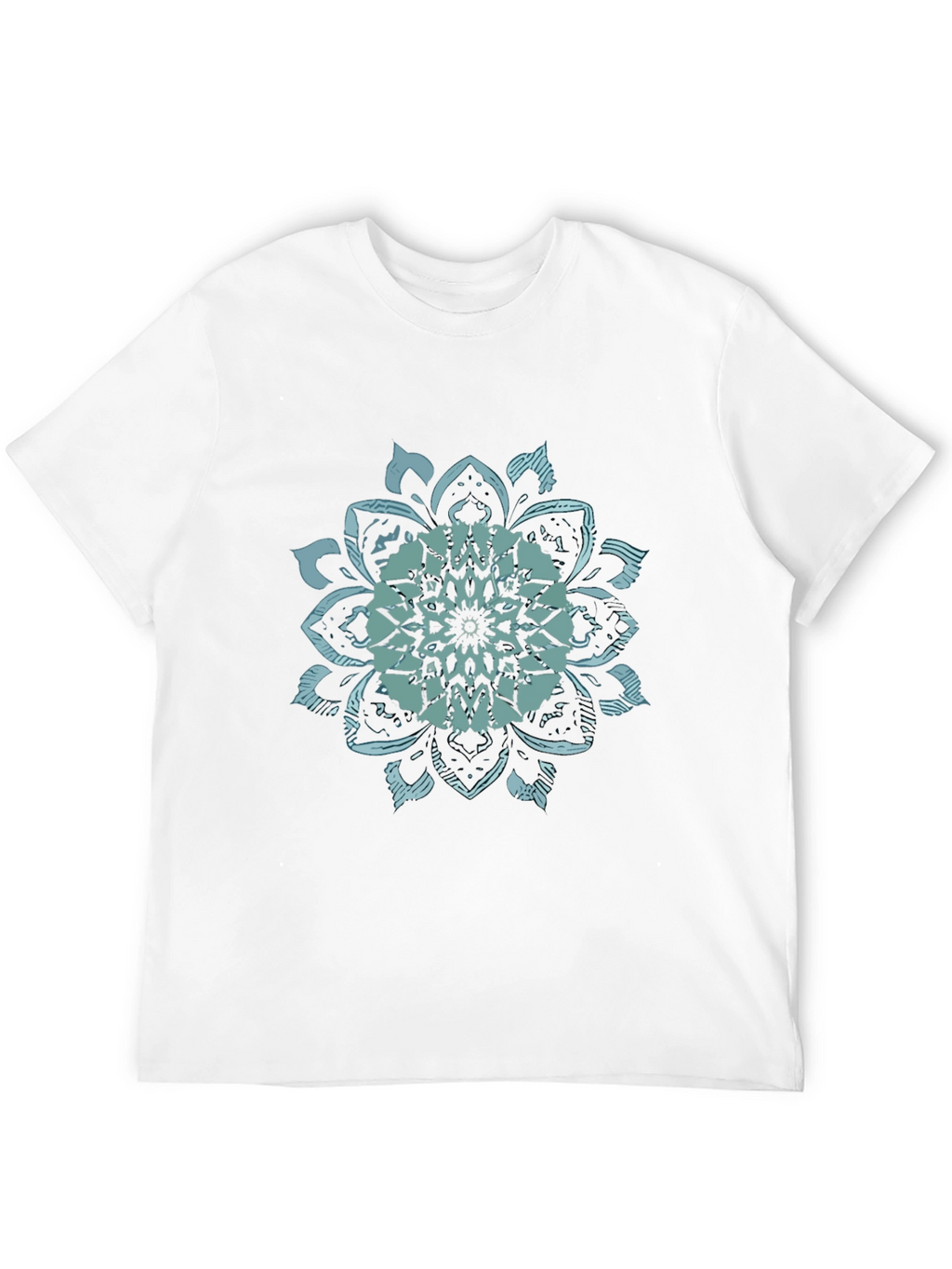 Mens Black T-Shirt with Mandala Graphic Print