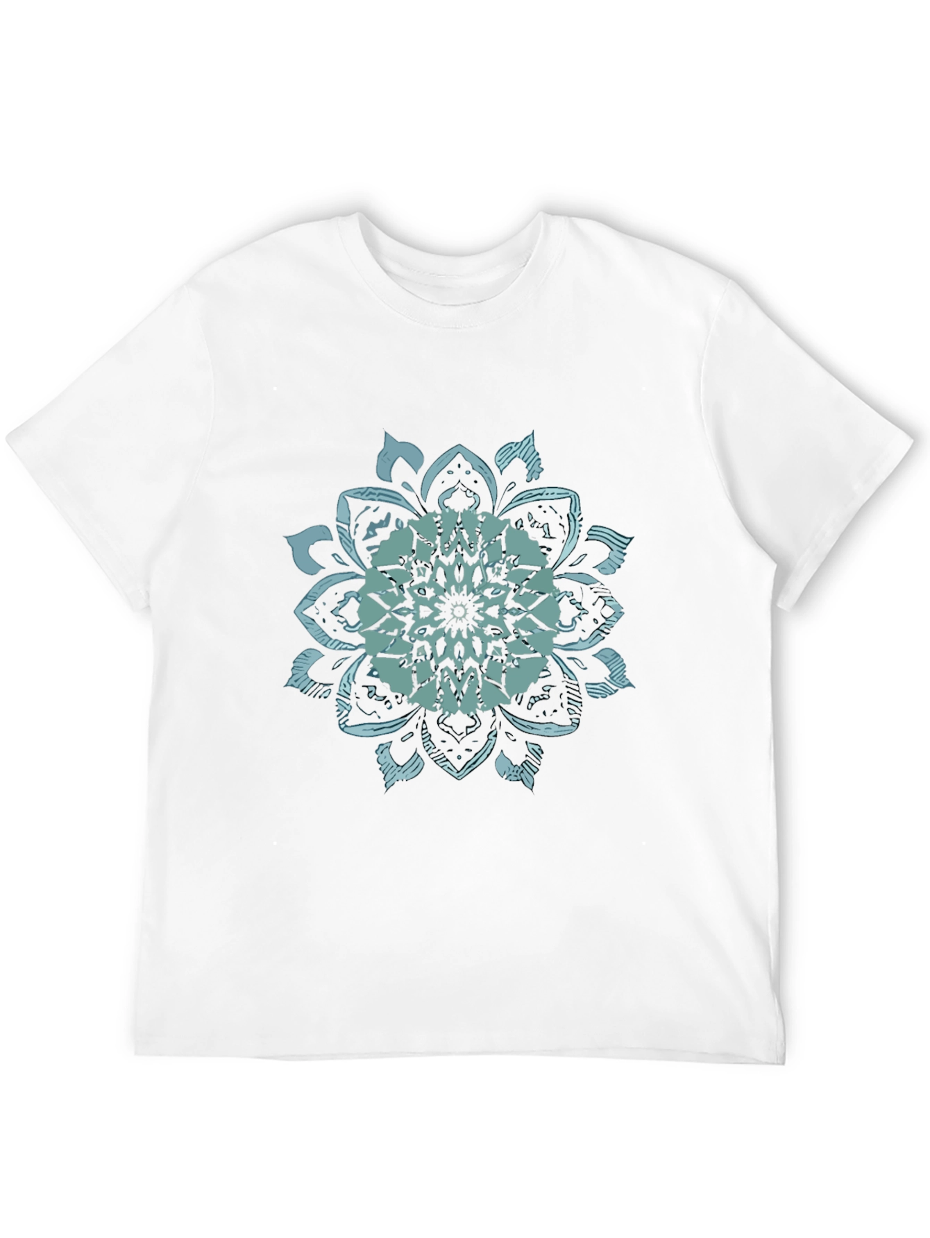 Mens Black T-Shirt with Mandala Graphic Print
