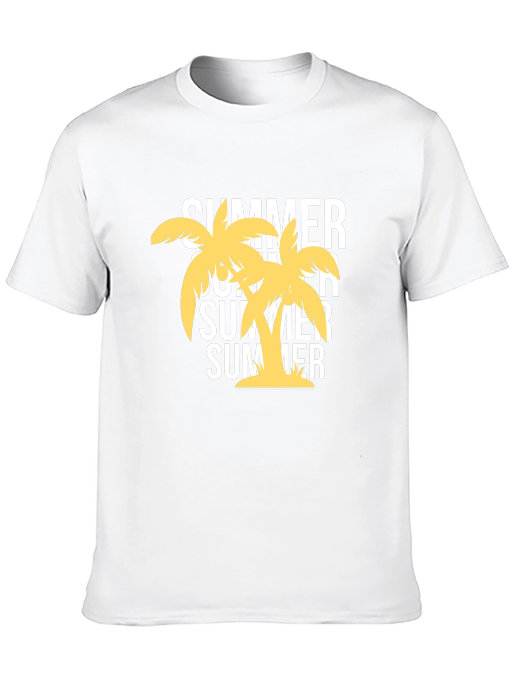 Summer Palm Tree Graphic Black T-Shirt