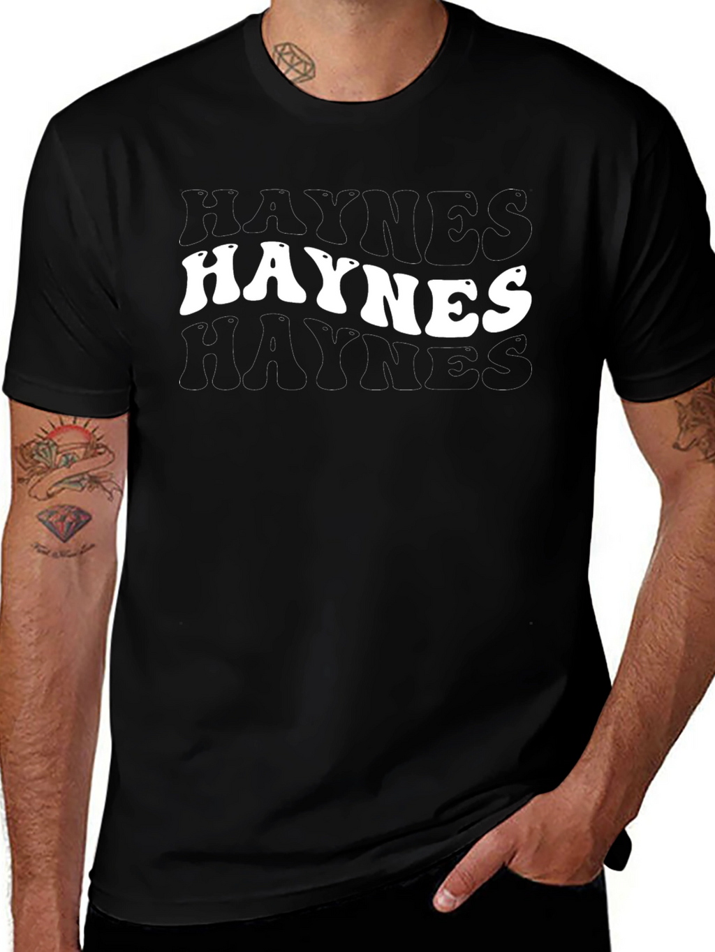 Retro Haynes Graphic Tee - Classic Black T-Shirt