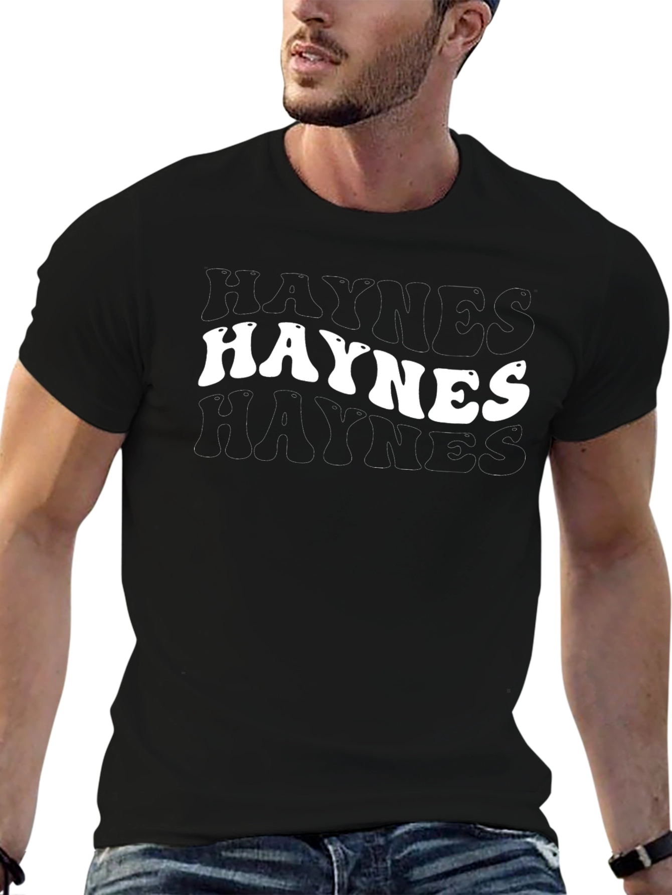 Retro Haynes Graphic Tee - Classic Black T-Shirt