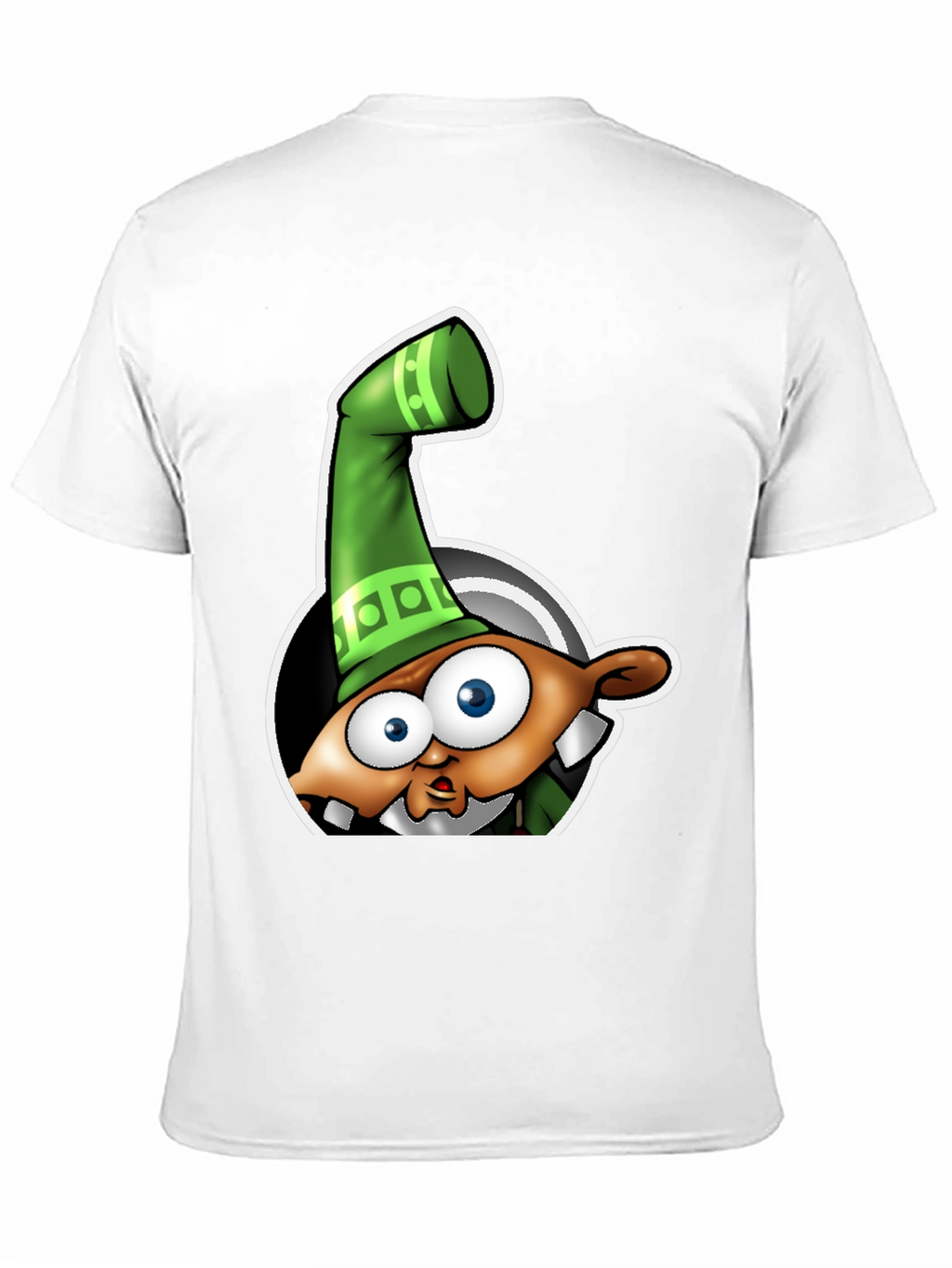 Cartoon Character Graphic Tee - Black
