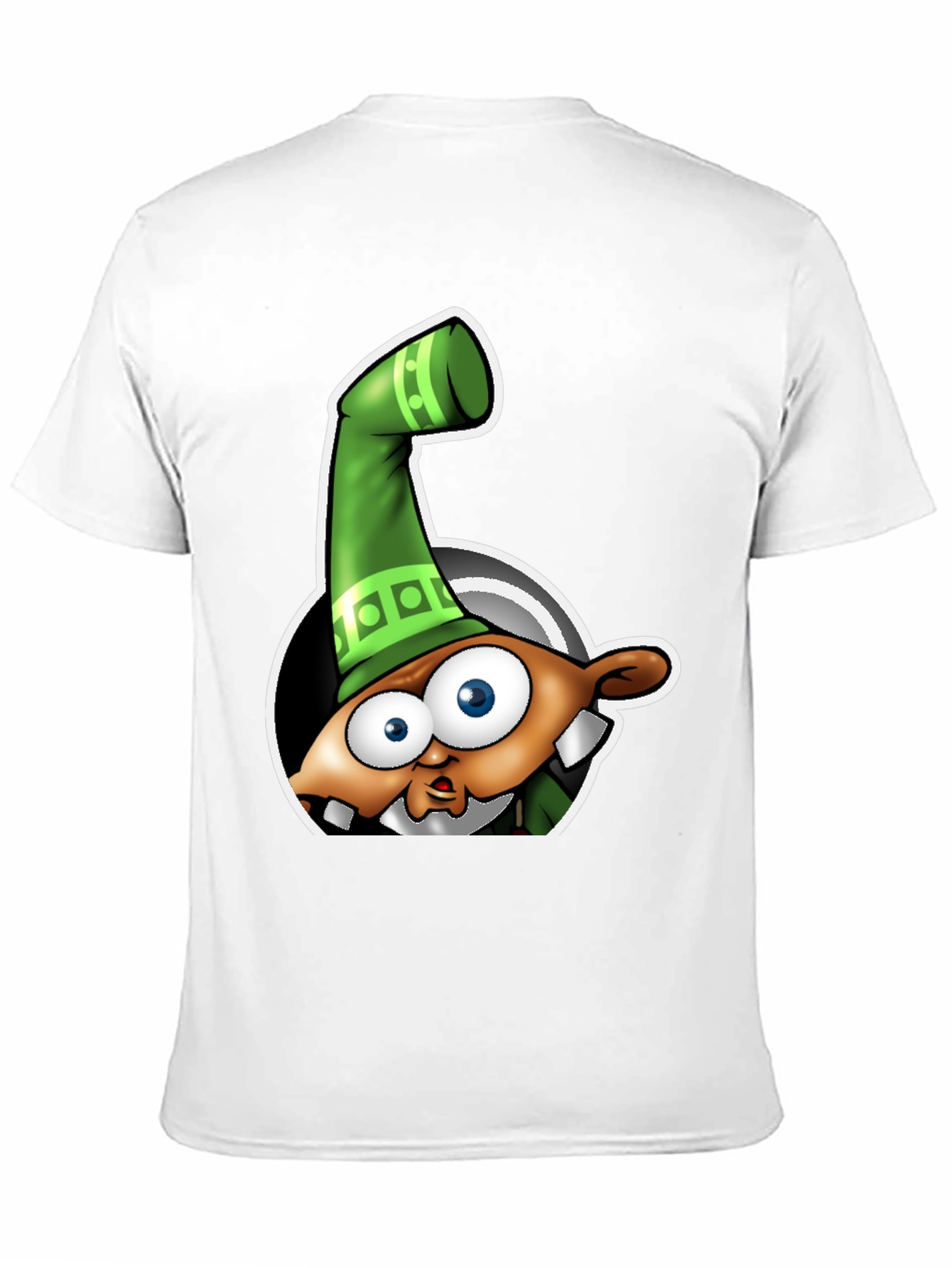 Cartoon Character Graphic Tee - Black