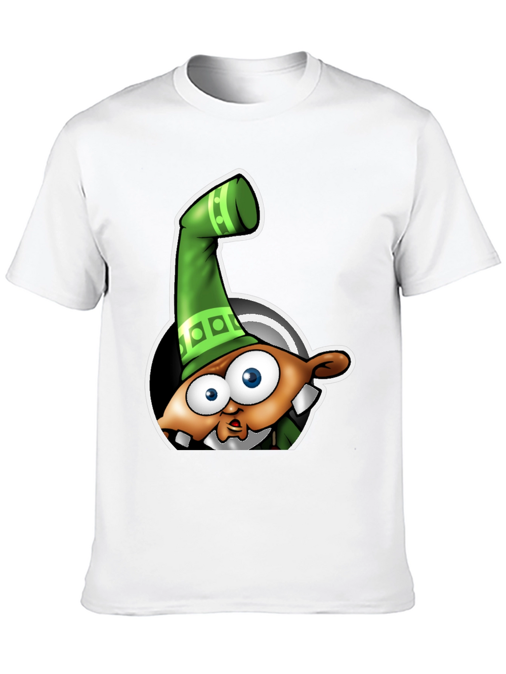Cartoon Character Graphic Tee - Black