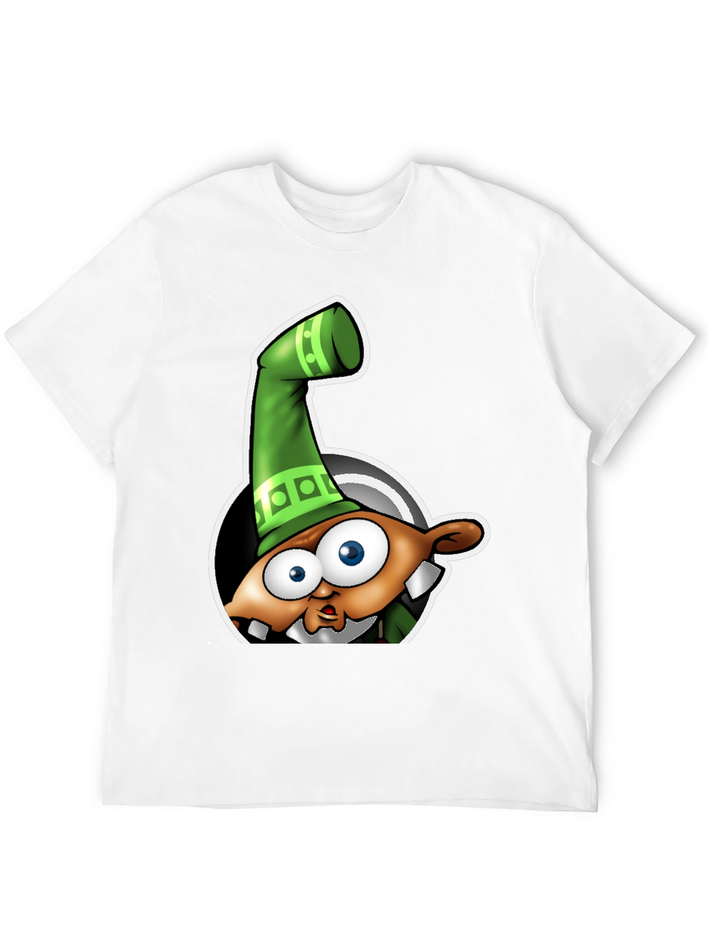 Cartoon Character Graphic Tee - Black