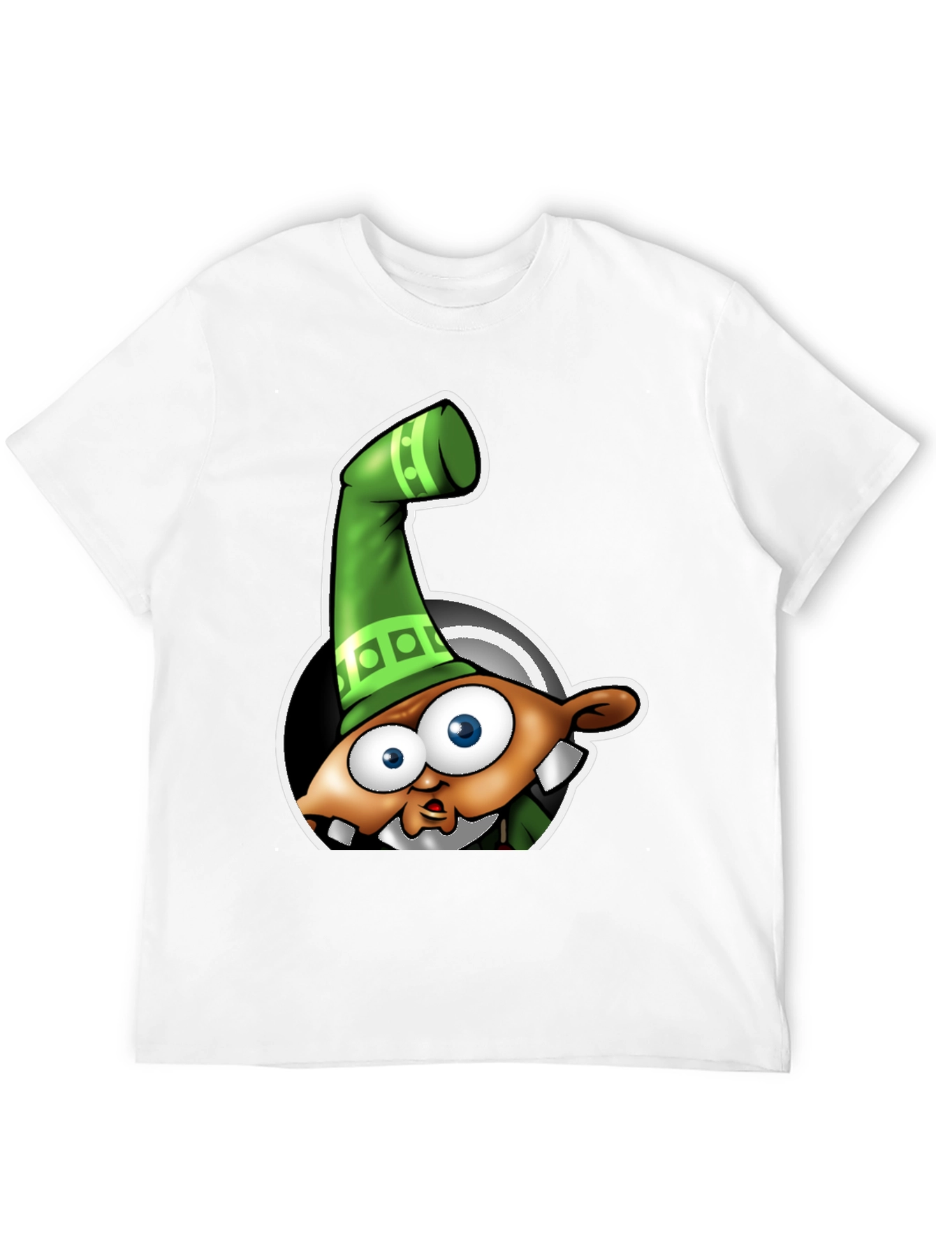 Cartoon Character Graphic Tee - Black