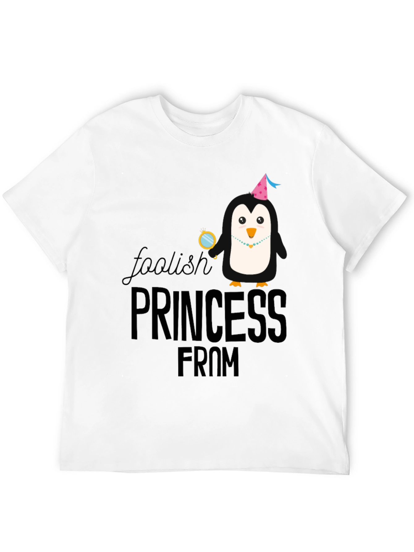 Foolish Princess Penguin Graphic Tee - Black