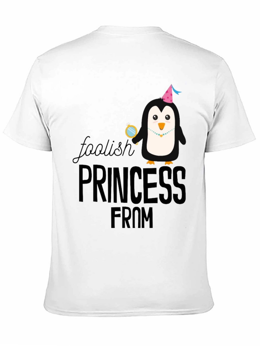 Foolish Princess Penguin Graphic Tee - Black