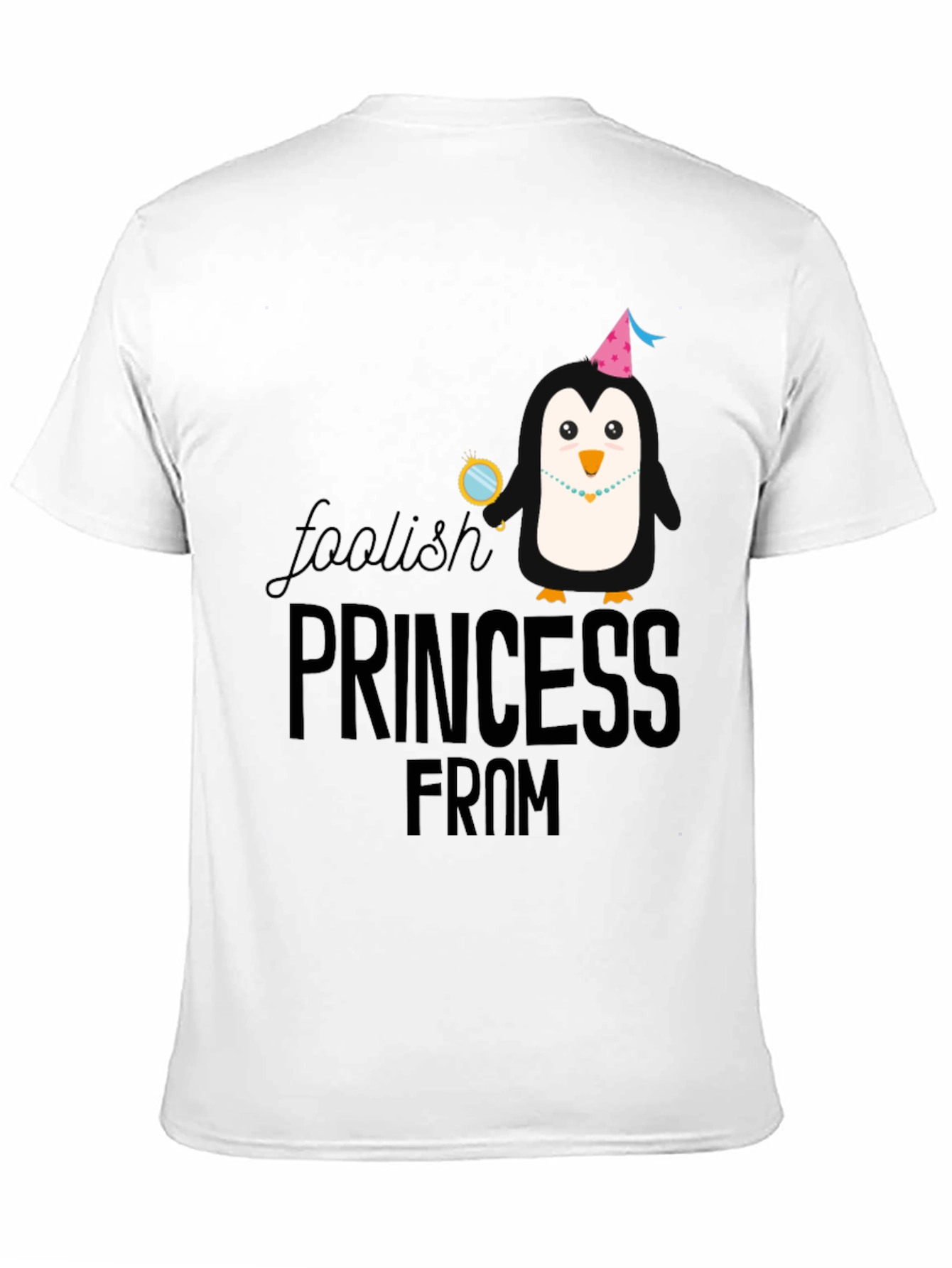 Foolish Princess Penguin Graphic Tee - Black