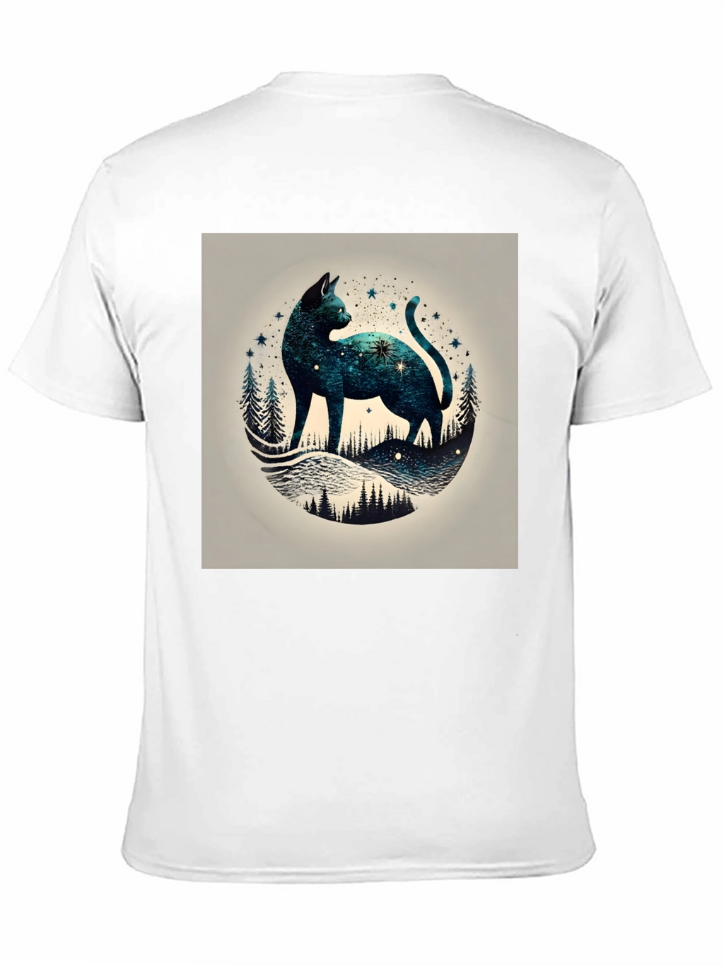 Celestial Cat T-Shirt - Galaxy Design