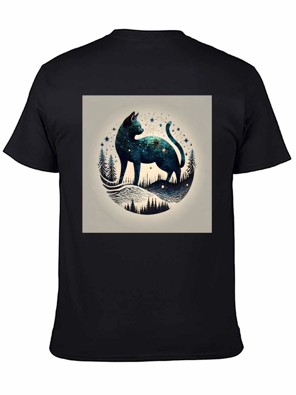 Celestial Cat T-Shirt - Galaxy Design