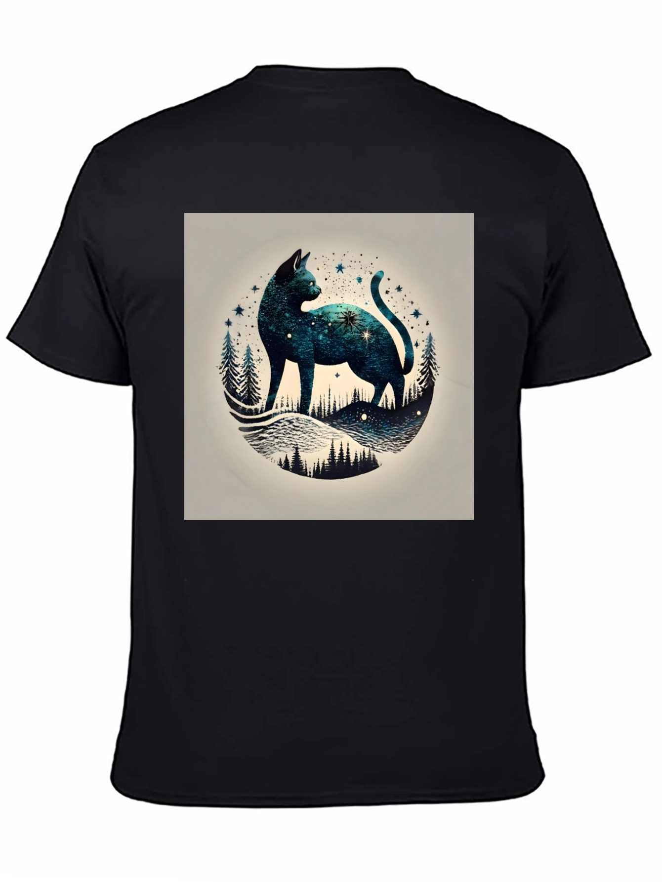 Celestial Cat T-Shirt - Galaxy Design