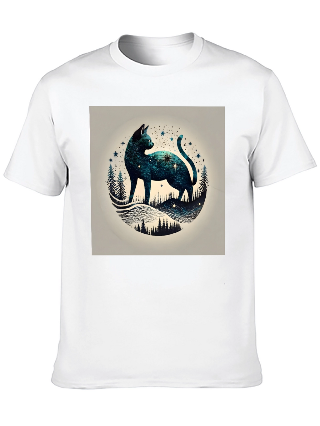 Celestial Cat T-Shirt - Galaxy Design
