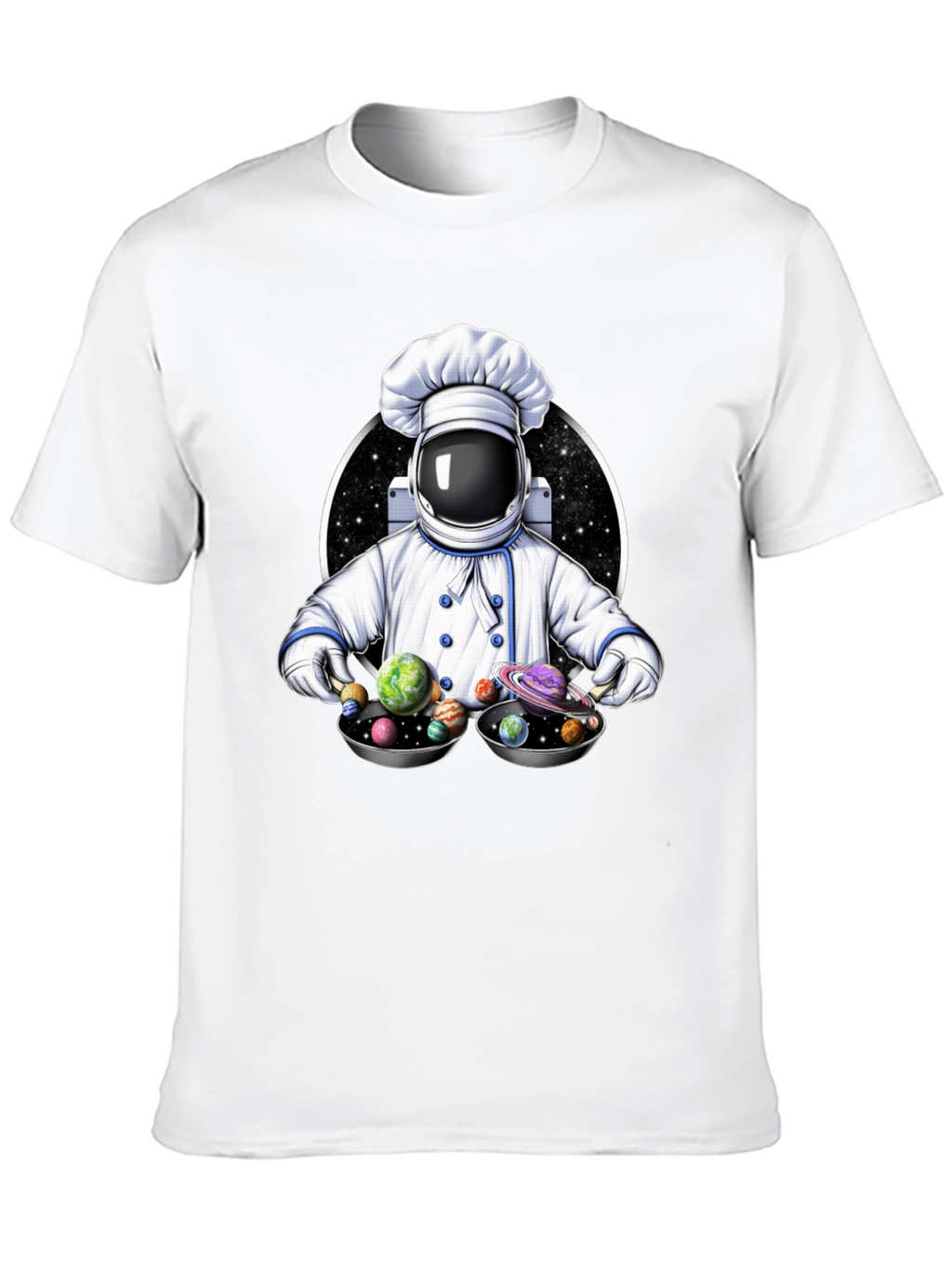 Cosmic Chef T-Shirt - Spaceman Planetary Dish