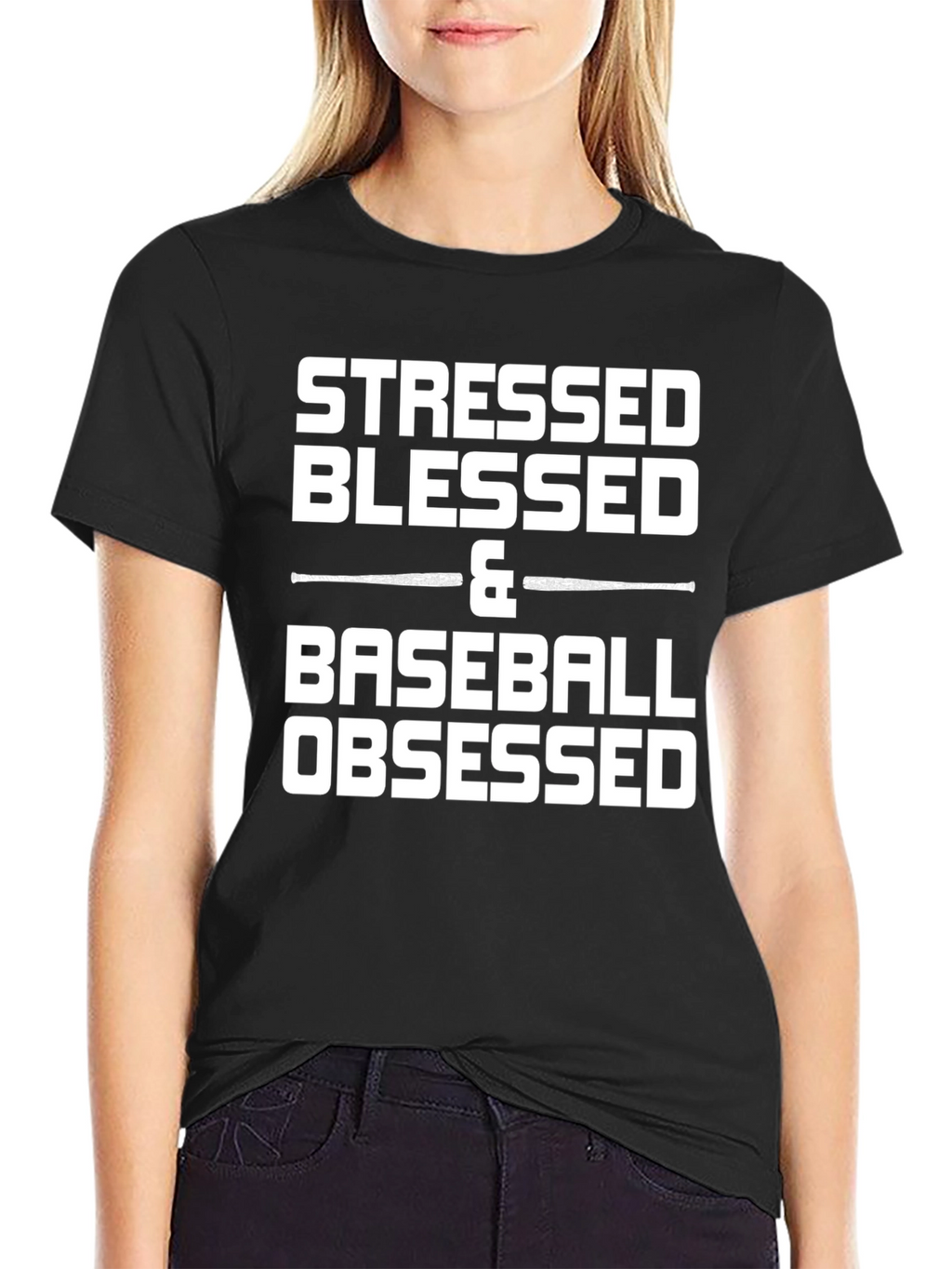 Stressed Blessed & Baseball Obsessed T-Shirt