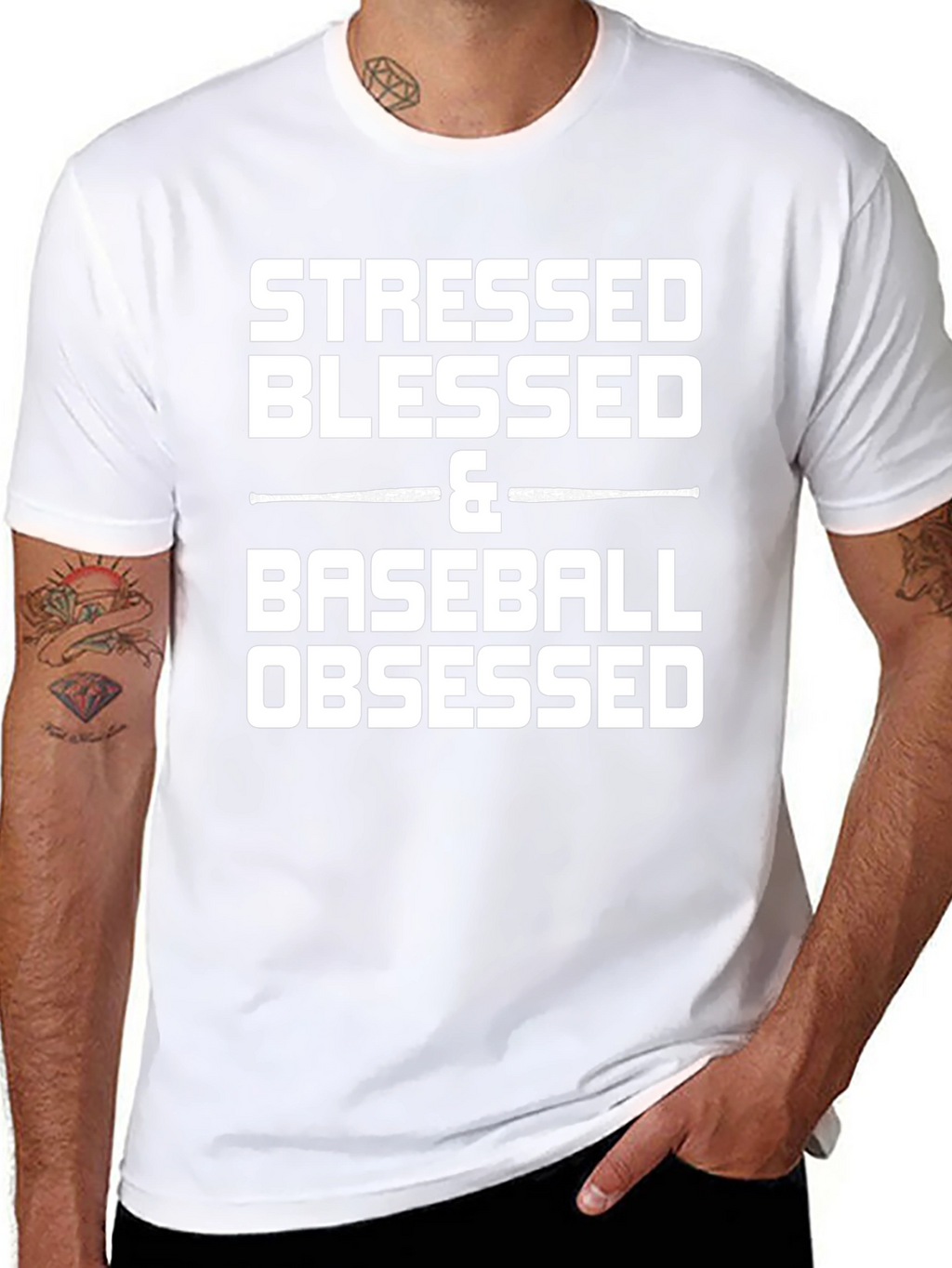 Stressed Blessed & Baseball Obsessed T-Shirt