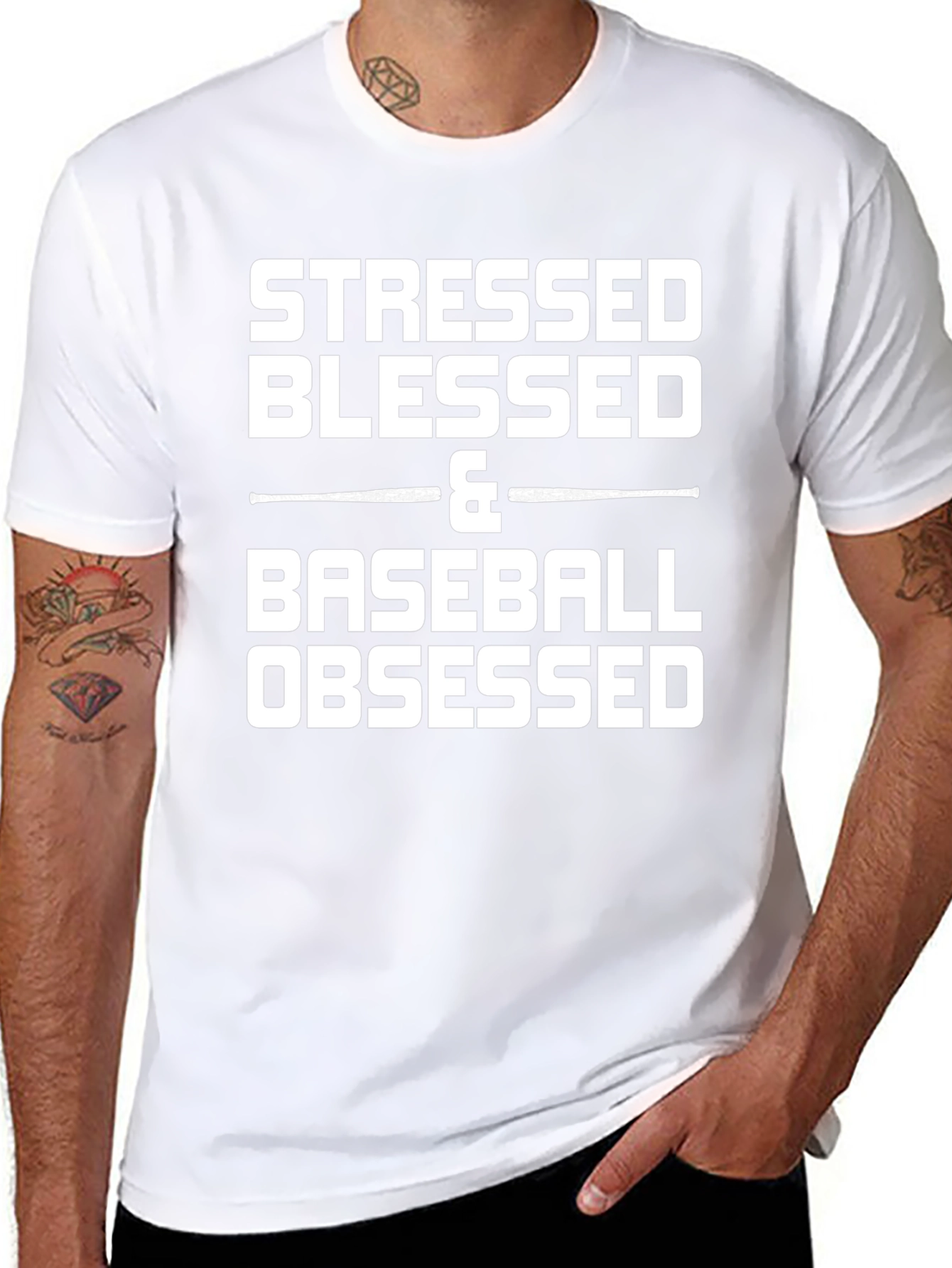 Stressed Blessed & Baseball Obsessed T-Shirt