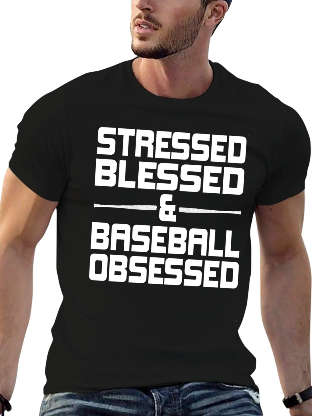Stressed Blessed & Baseball Obsessed T-Shirt