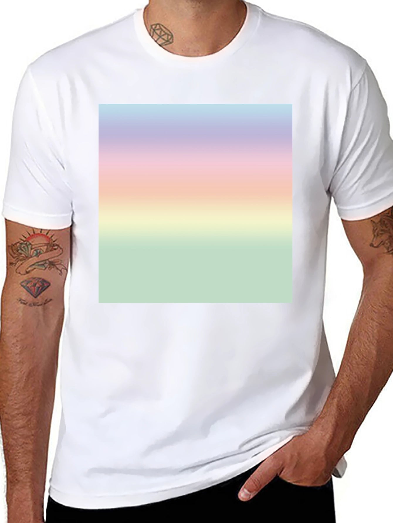 Pastel Gradient T-Shirt - Stylish & Unique Design