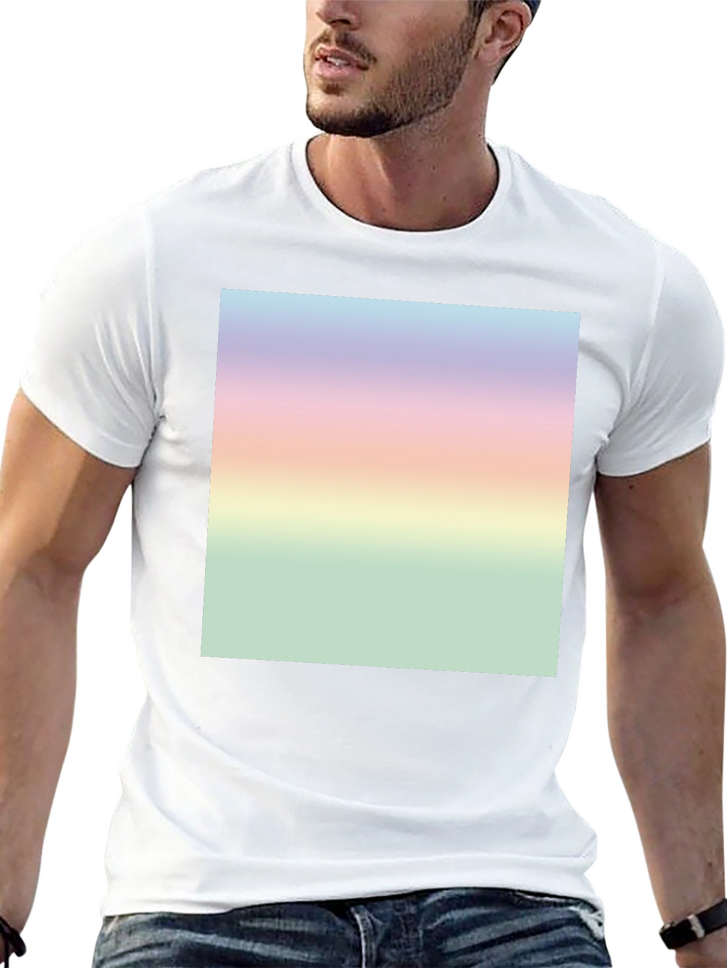 Pastel Gradient T-Shirt - Stylish & Unique Design