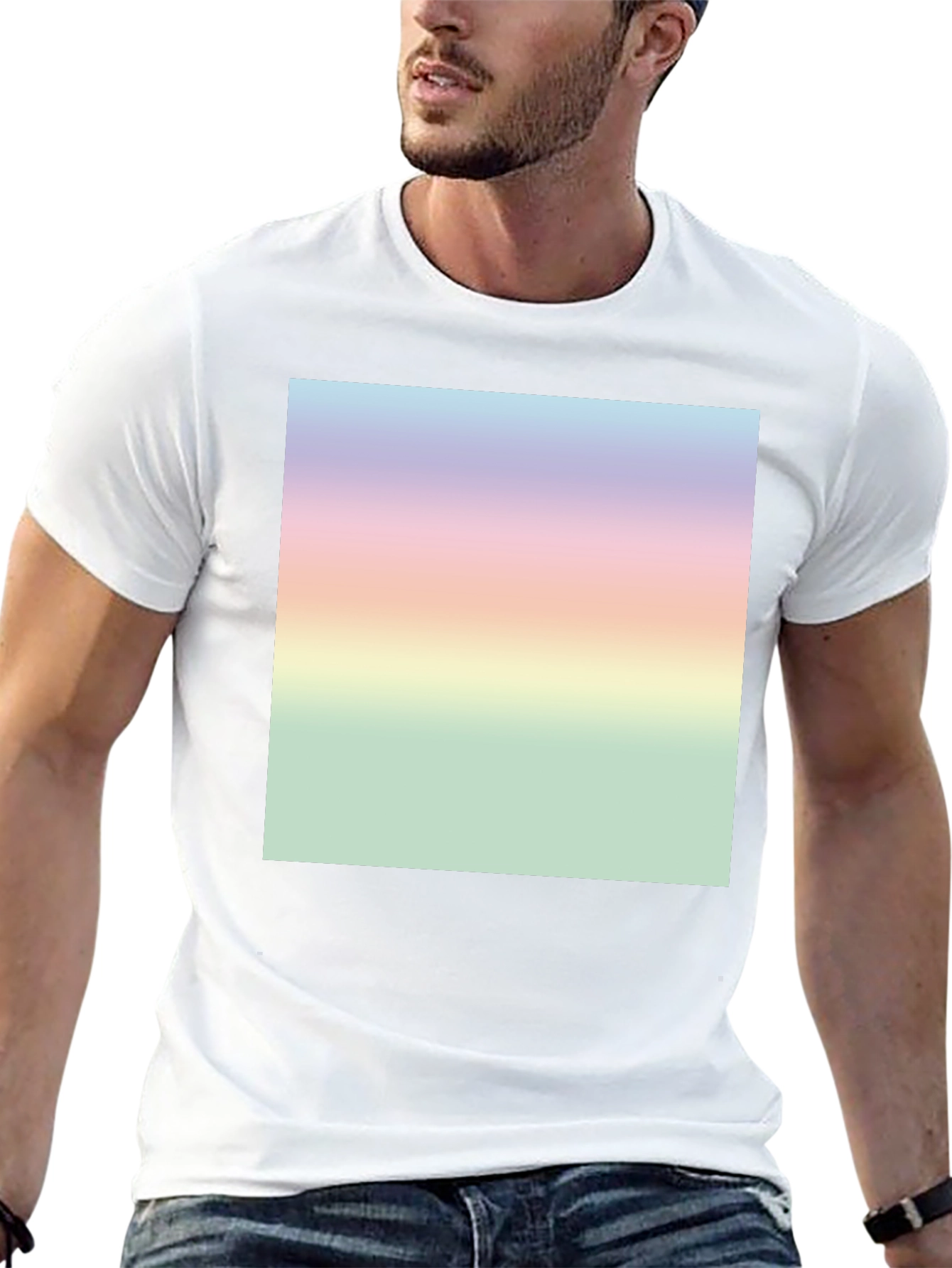 Pastel Gradient T-Shirt - Stylish & Unique Design